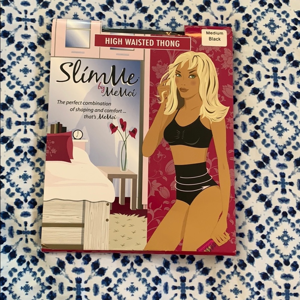 High Waisted and Slimming Black Thong